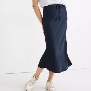 Madewell Drawstring Midi Slip Skirt